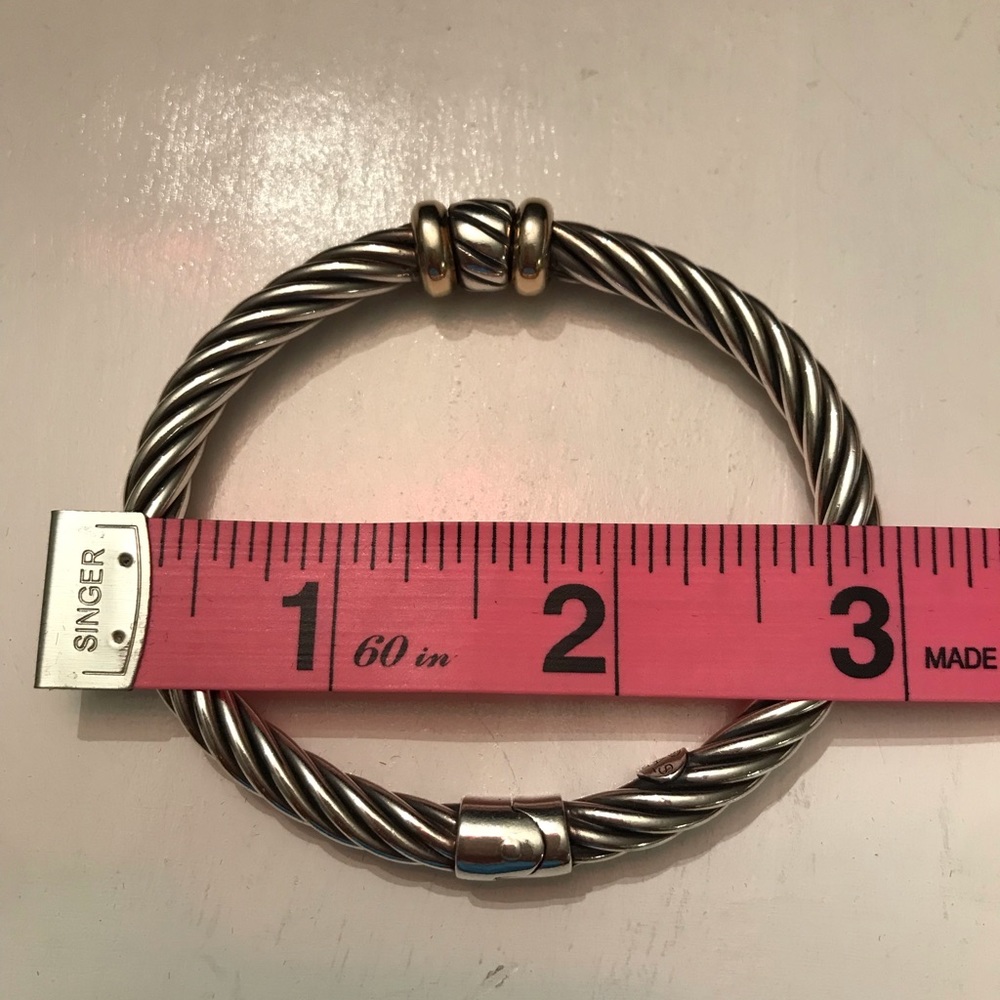 ALS ITALY Sterling/14k Gold Cable Bracelet